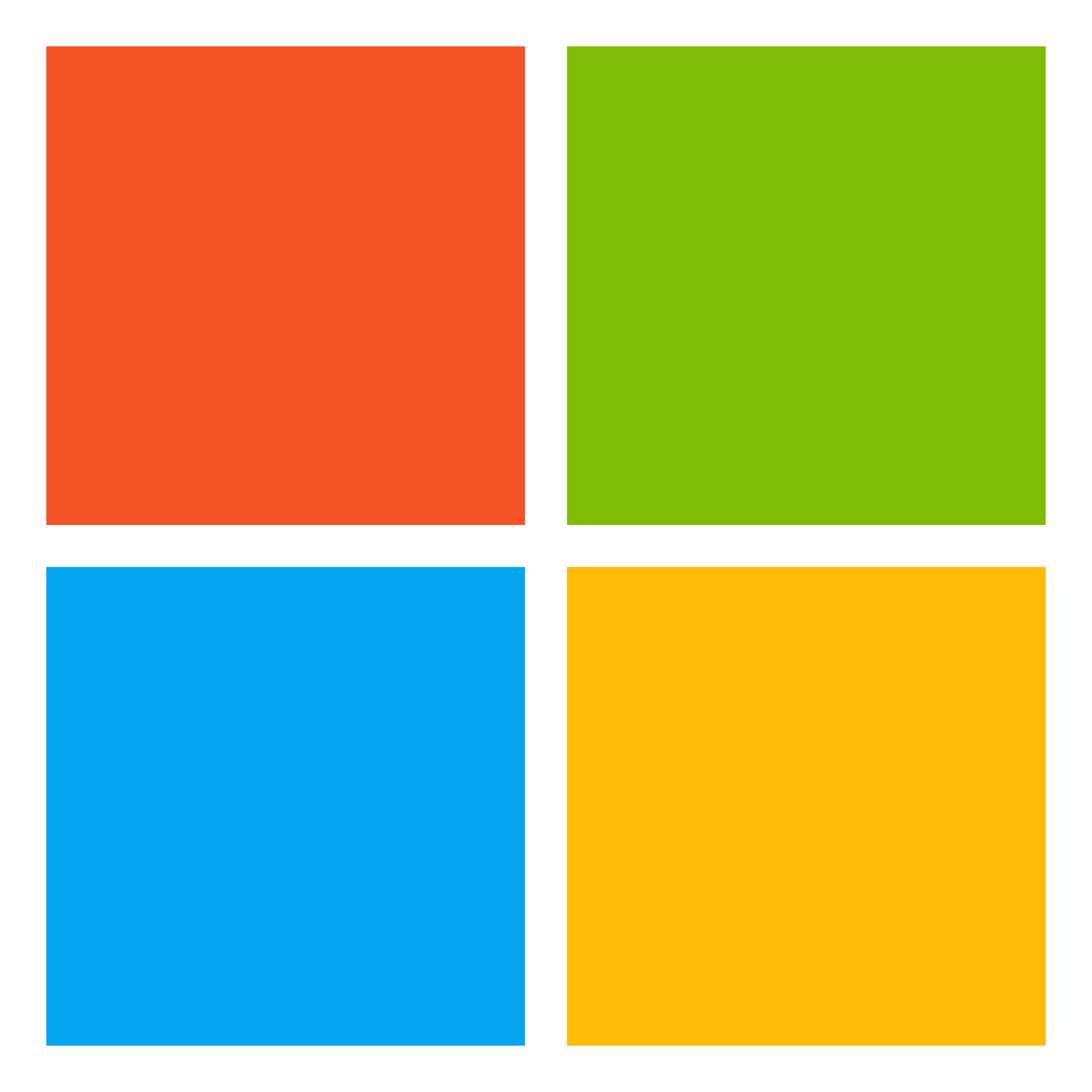 Square window with four coloured blocks in each pane. Top right is green, top left is red, bottom left is blue and bottom right is yellow
