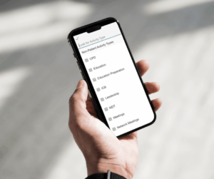 Hand holding a mobile phont
