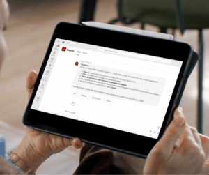 Ipad screen held on person lap