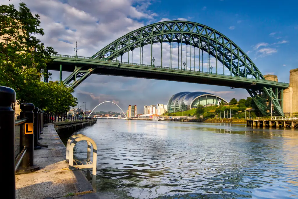A photo of the Tyne Bridge looking over the river towards Gateshead